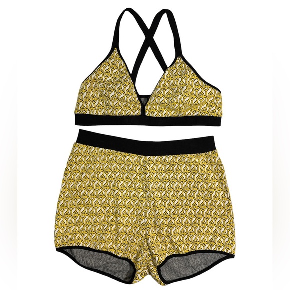 NWT ZARA PRINTED JACQUARD KNIT Short SET Size L - Picture 2 of 13